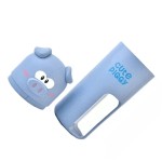 Toothbrush holder for travel, piggy shape, blue color, model P10B